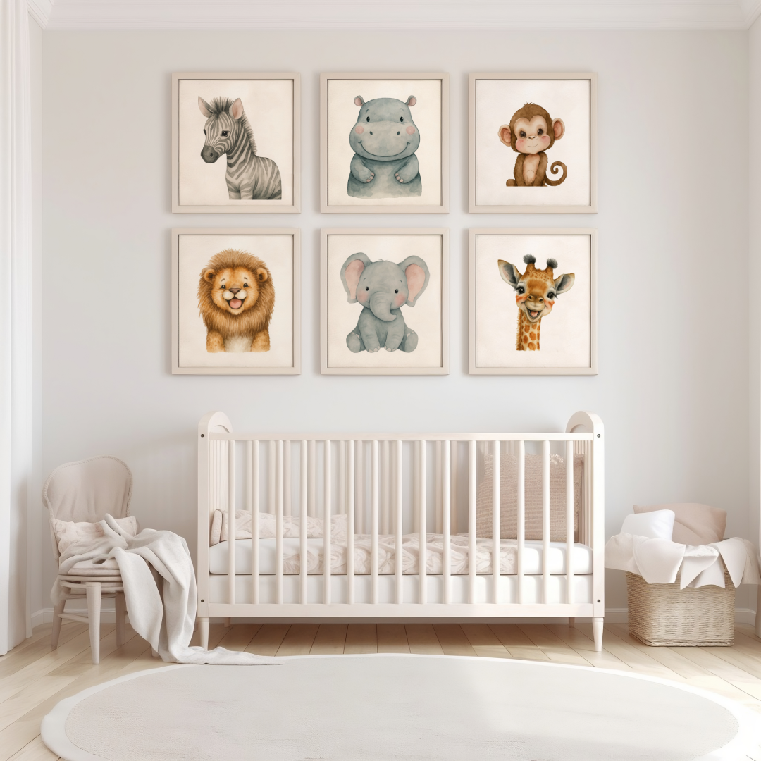 Safari Nursery Wall Prints